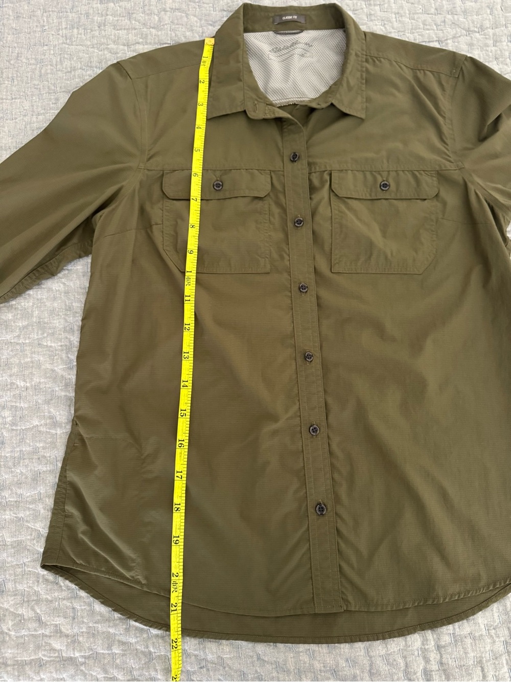 Eddie Bauer Olive Green Women's Button-Down Travel Shirt Size L - Picture 7 of 10